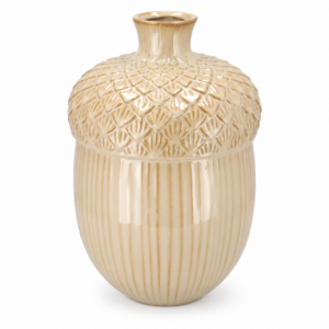 Daan Kromhout - Vaas - Bloemenvaas - Sand - Keramiek - Mika - Eikel - Herfst - 17x26cm