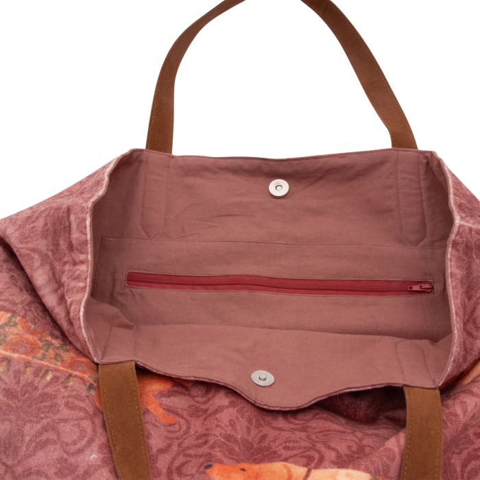 Imbarro - Shopper - Tas - Teckel - Dash - 50x50 - Katoen - Velvet - Multifunctioneel - Afbeelding 2