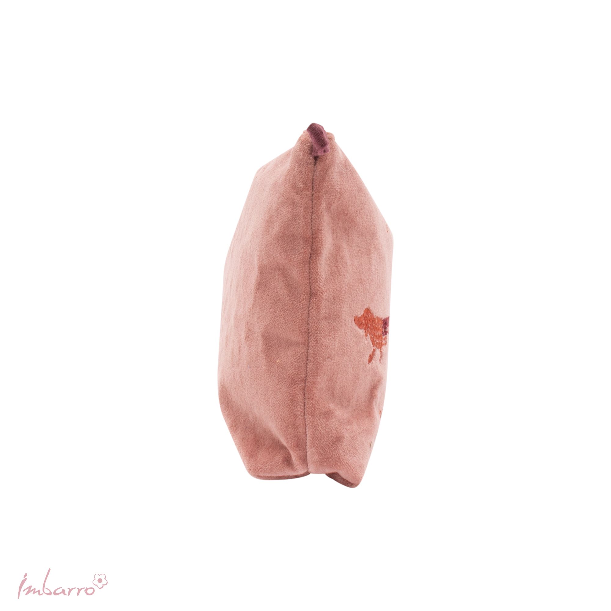 Imbarro - Pouch - Beautybag - Toilettas - Noble - Teckel - Velvet - 20x30 - Afbeelding 3