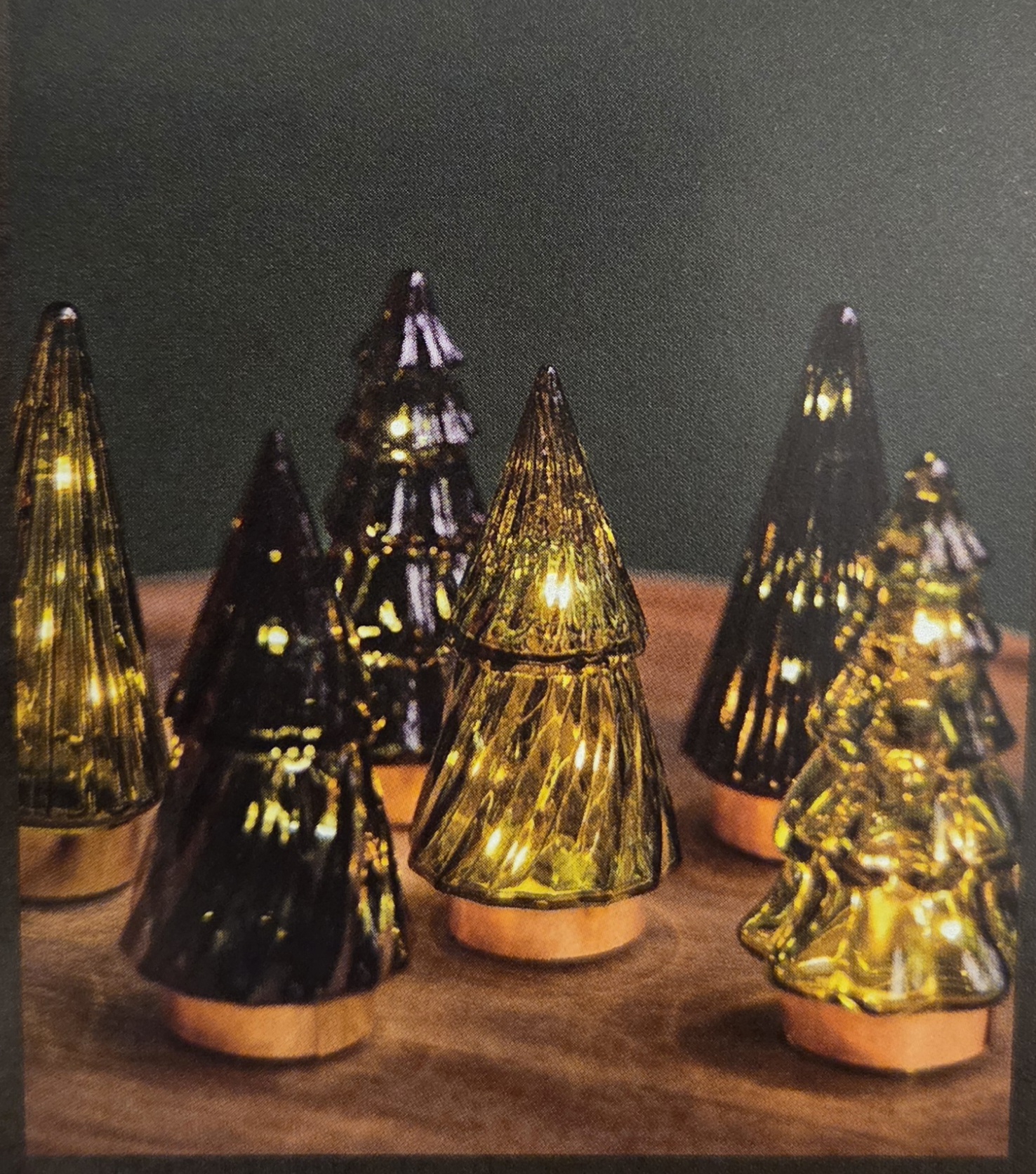 Daan Kromhout - Kerstboom - Led - Glas - 6x13cm - BlauwGroen - Set van 3 - decoratieve kerstversiering - Afbeelding 4