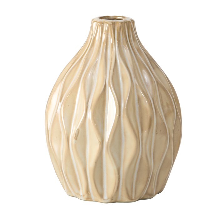 Boltze - Vaas - Bloemenvaas - Set van 4 - Keramiek - Beige - Creme - Verschillende formaten - Moderne Woondecoratie - Afbeelding 5