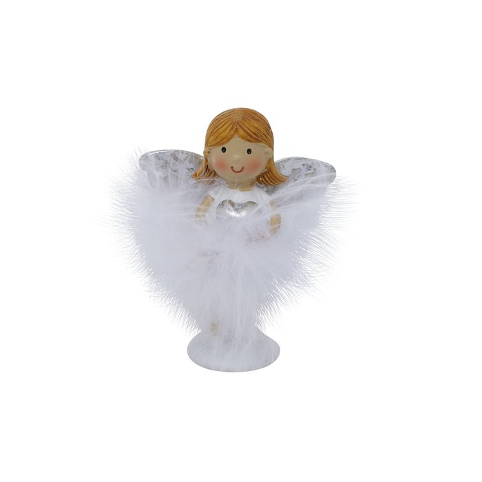 Boltze - Decoratief - Beeldjes - Set van 4 - Engel - Zilver en Goud - 7x6cm - Kerst - Figuur - Afbeelding 7