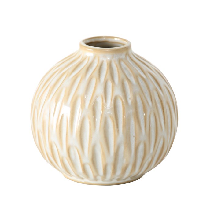 Boltze - Vaas - Bloemenvaas - Set van 4 - Keramiek - Beige - Creme - Verschillende formaten - Moderne Woondecoratie - Afbeelding 3