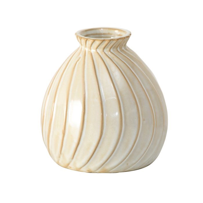 Boltze - Vaas - Bloemenvaas - Set van 4 - Keramiek - Beige - Creme - Verschillende formaten - Moderne Woondecoratie - Afbeelding 4