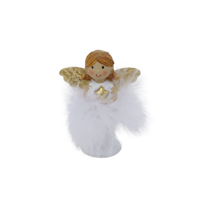 Boltze - Decoratief - Beeldjes - Set van 4 - Engel - Zilver en Goud - 7x6cm - Kerst - Figuur - Afbeelding 6