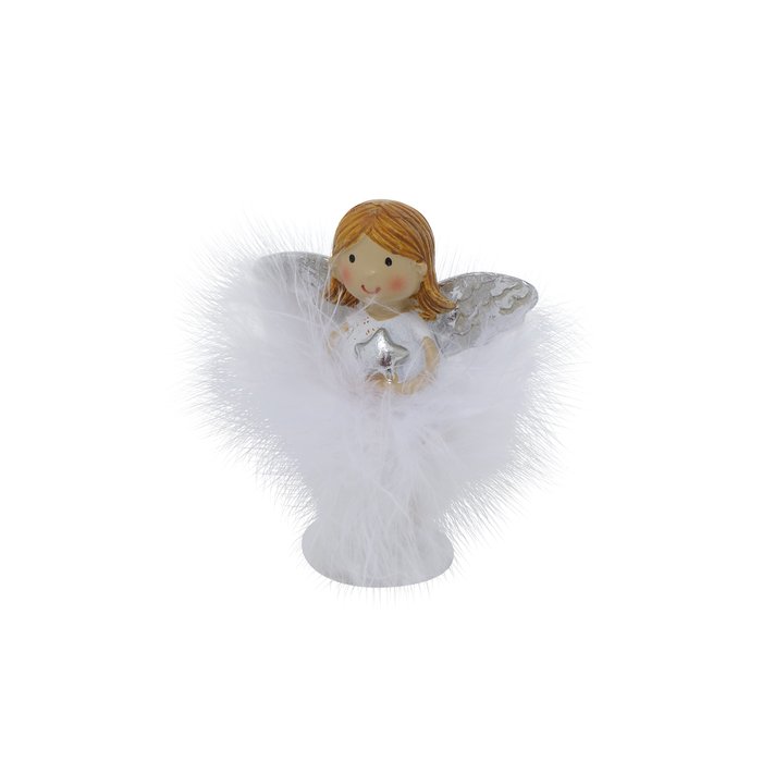Boltze - Decoratief - Beeldjes - Set van 4 - Engel - Zilver en Goud - 7x6cm - Kerst - Figuur - Afbeelding 5