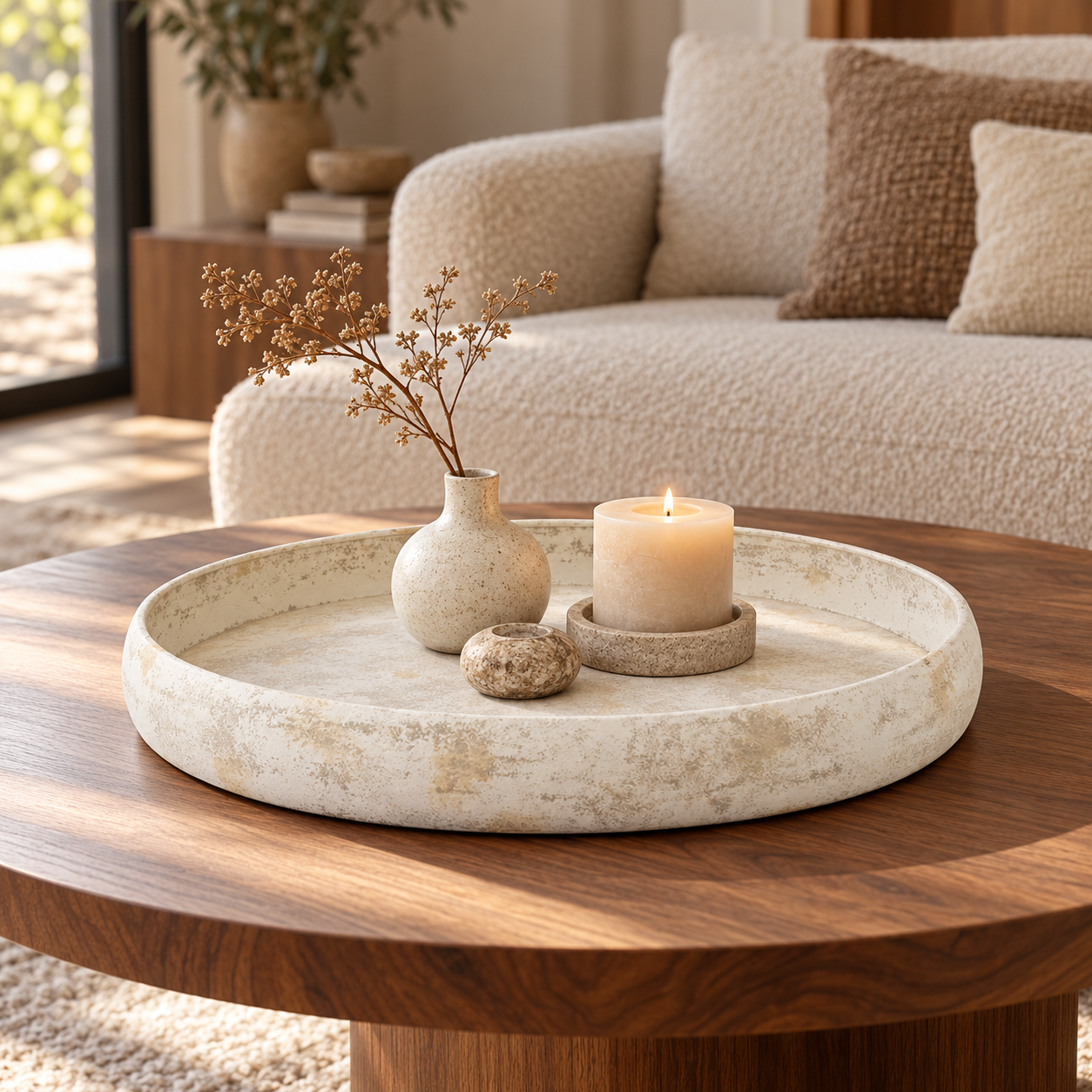 Daan Kromhout - Coaster - Dienblad - Tray - Wit - Robuust - Oud Wit - Metaal - Met rand - 47x6cm - Afbeelding 2