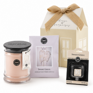 Bridgewater -Sweet Grace - Geurkaars - Geurzakje - Autoparfum - Luxe Geschenkverpakking - 3-delige Geurset - Cadeauset